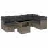 Set de muebles de jardín 9 pzas y cojines ratán sintético