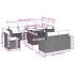 Set de muebles de jardín 9 pzas y cojines ratán sintético