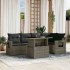 Set de muebles de jardín 6 pzas y cojines ratán sintético