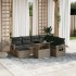 Set de sofás de jardín y cojines 8 piezas ratán sintético