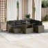 Set de sofás de jardín y cojines 8 piezas ratán sintético