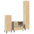 Set de muebles de baño 3 pzas madera contrachapada roble