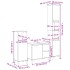 Set de muebles de baño 3 pzas madera contrachapada roble