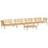 Set de sofás de palets de jardín 5 pzas madera maciza de