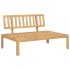 Set de sofás de palets de jardín y cojines 3 pzas madera