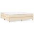Cama sin colchón tela color crema 180x200