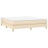 Cama sin colchón tela color crema 180x200