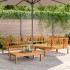 Set de sofás de palets de jardín 4 pzas madera maciza de