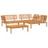 Set de sofás de palets de jardín 4 pzas madera maciza de