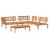 Set de sofás de palets de jardín 4 pzas madera maciza de
