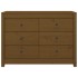 Armario auxiliar madera maciza de pino marrón miel 100x40x72
