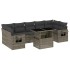 Set de sofás de jardín y cojines 8 piezas ratán sintético