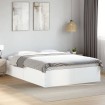 Estructura de cama madera de ingeniería blanca 135x190 cm