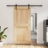 Puerta corredera con herrajes madera maciza de pino 95x210