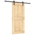 Puerta corredera con herrajes madera maciza de pino 95x210