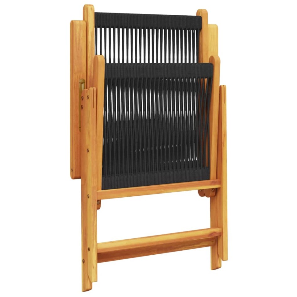 Sillas de jardín 2 uds madera maciza acacia polipropileno