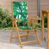Sillas de jardín 2 uds madera acacia y tela estampado de