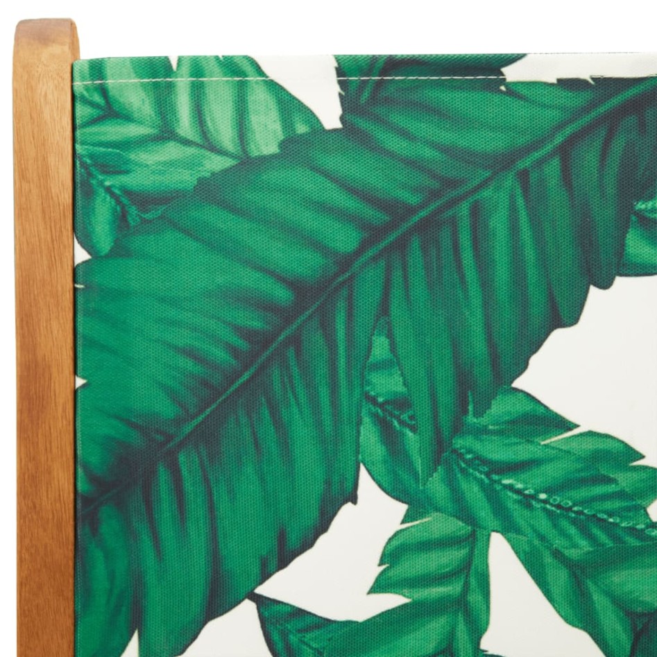 Sillas de jardín 2 uds madera acacia y tela estampado de