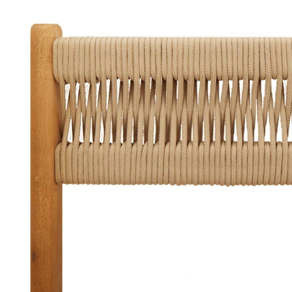 Sillas de bistró 2 uds madera maciza de acacia y cuerda