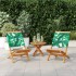 Sillas de jardín 2 uds madera acacia y tela estampado de