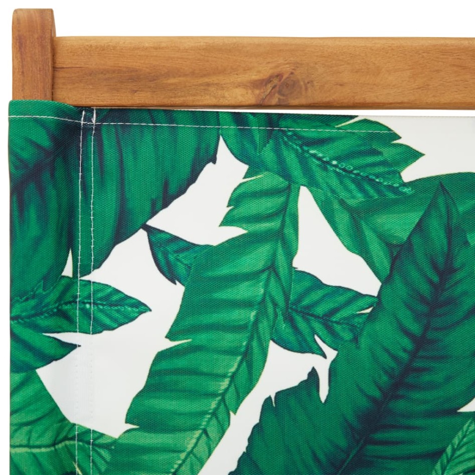 Sillas de jardín 2 uds madera acacia y tela estampado de