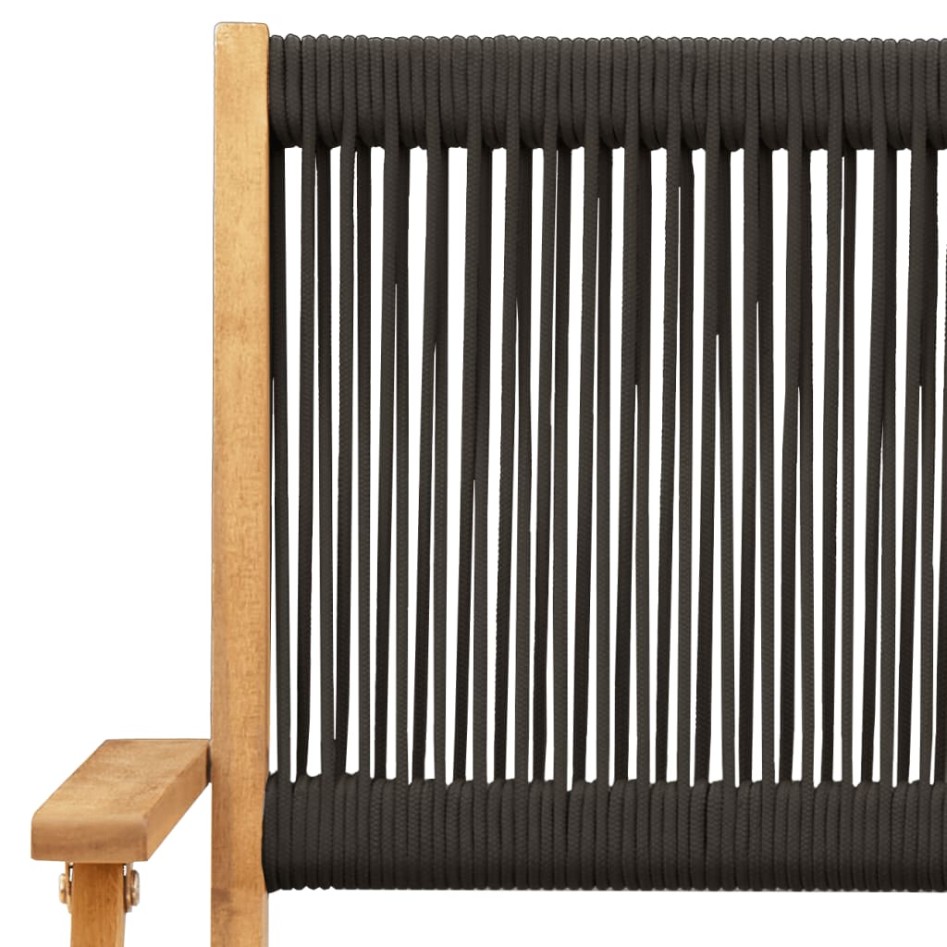 Set de comedor jardín 5 pzas polipropileno madera maciza