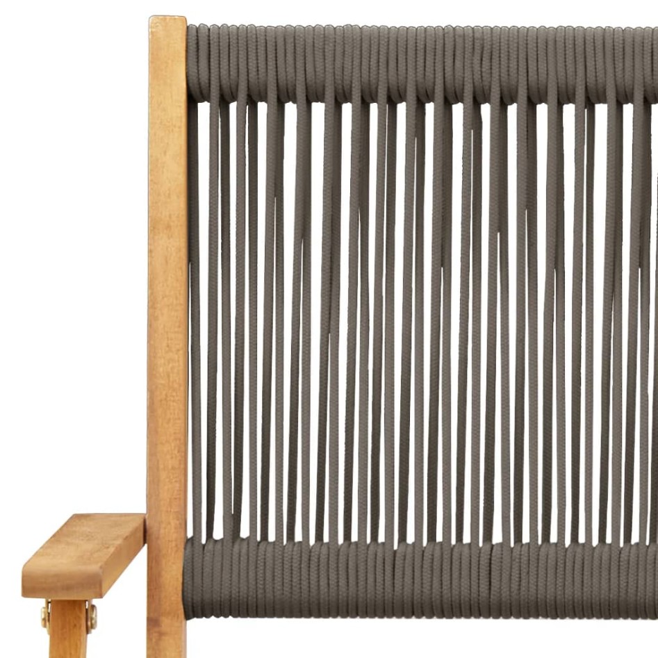 Set de comedor jardín 7 pzas polipropileno madera maciza