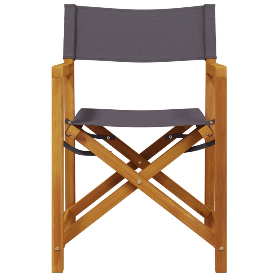 Sillas de director plegables 2 unidades tela gris