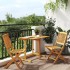 Set de comedor de jardín plegable 3 pzas madera maciza