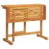 Set de comedor de jardín plegable 3 pzas madera maciza