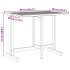 Set de comedor de jardín plegable 3 pzas madera maciza