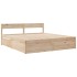 Cama con cajones y colchón madera maciza de pino 180x200