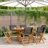 Set de comedor de jardín 7 pzas ratán PE madera acacia