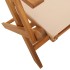 Set de comedor de jardín 5 pzas tela madera maciza