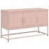 Mueble para TV de acero rosa 100,5x39x60,5