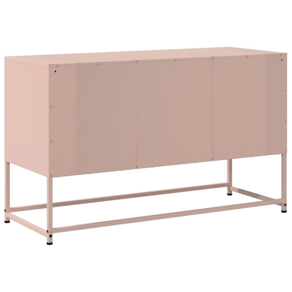 Mueble para TV de acero rosa 100,5x39x60,5