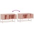 Mueble para TV de acero rosa 100,5x39x60,5