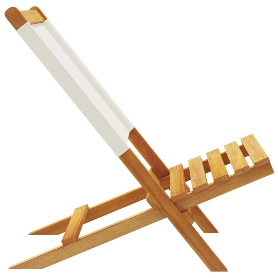 Sillas jardín plegables 6 uds tela madera maciza y tela