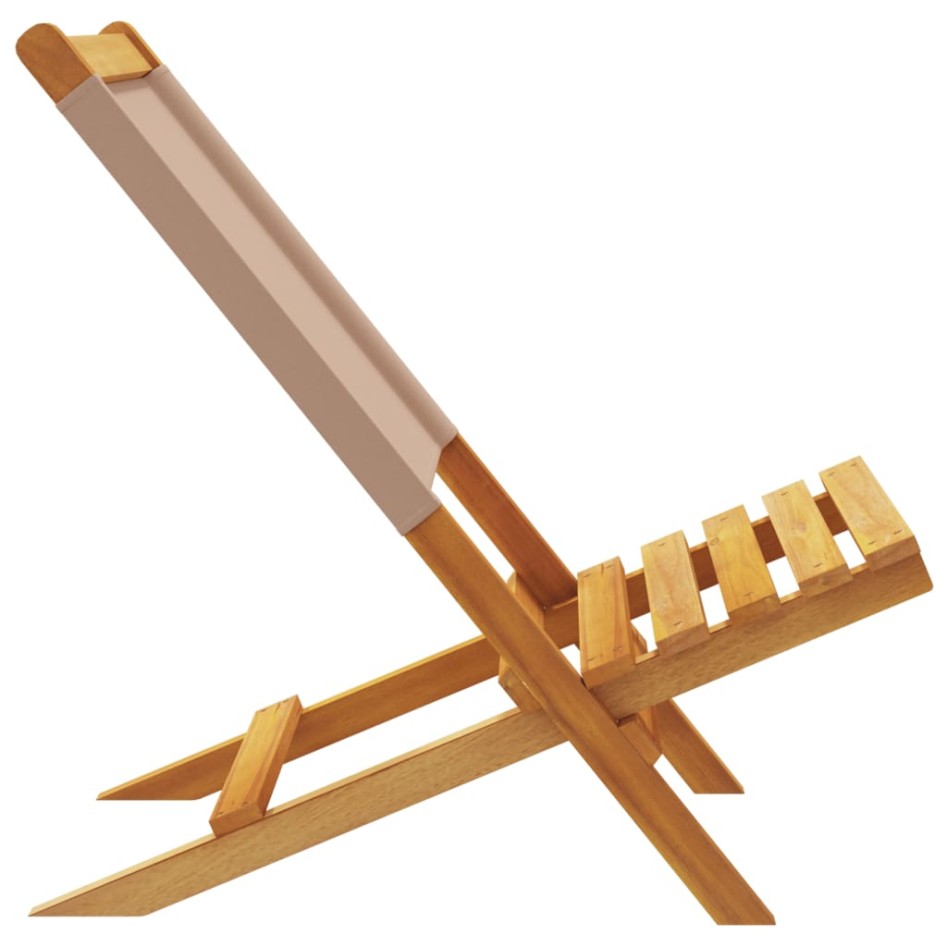 Sillas de jardín plegables 6 uds madera maciza y tela