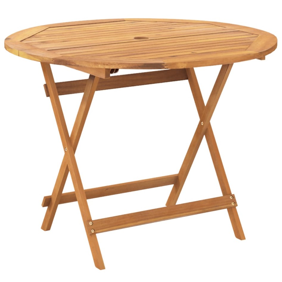 Set de comedor de jardín 5 pzas ratán PE madera maciza