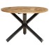 Mesa de comedor madera maciza de mango sin tratar Ø110x75