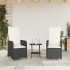 Sillones reclinable jardín cojines 2 uds ratán sintético