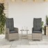 Sillones reclinable jardín y cojines 2 uds ratán sintético