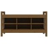 Banco de recibidor madera maciza pino marrón miel 110x40x60