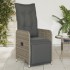 Sillones reclinable jardín y cojines 2 uds ratán sintético