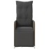 Sillones reclinable jardín y cojines 2 uds ratán sintético