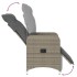 Sillones reclinable jardín y cojines 2 uds ratán sintético