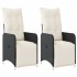 Sillones reclinable jardín cojines 2 uds ratán sintético