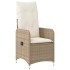 Sillones reclinables de jardín con mesa 2 uds ratán PE