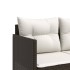Set comedor de jardín 5 piezas y cojines ratán sintético